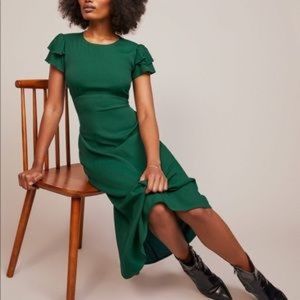 Reformation Romina Midi Dress in Emerald